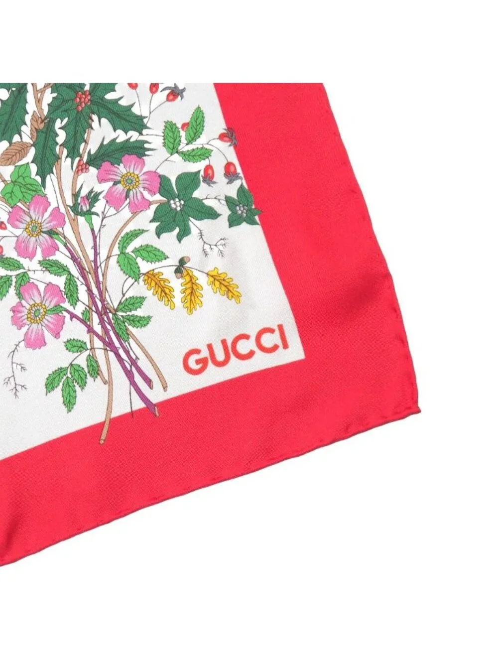 Gucci Vintage Flora Scarf Silk Twill